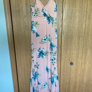 Blush Floral Maxi Dress